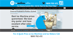 Desktop Screenshot of icemachinesonline.com.au